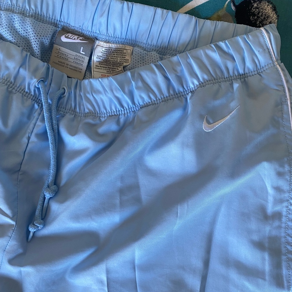 Blue Nike Cropped Track Pants